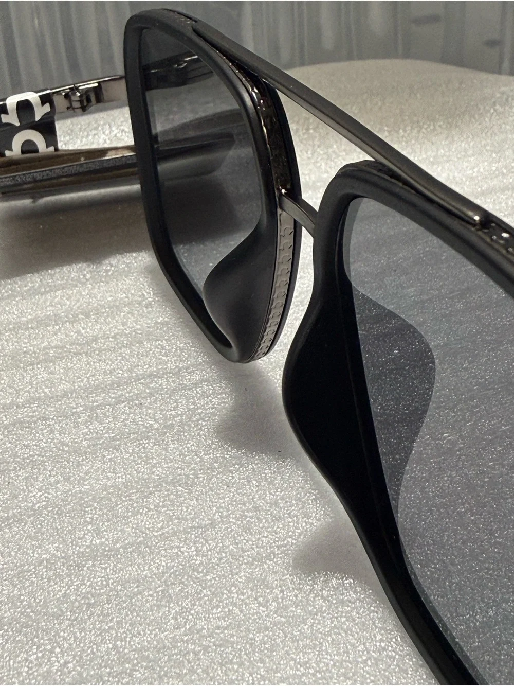 NWT True Religion SR1025 Aviator Sunglasses Black Double Bridge-Unisex